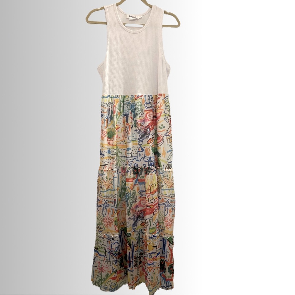 Unworn without tags. Desigual XXL maxi dress with colorful Cuba inspired print.